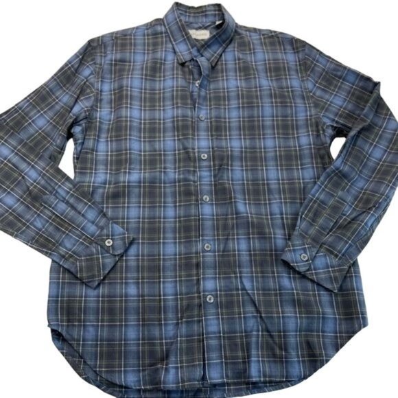 Coastaoro Other - Coastaoro Blue Gray Plaid Long Sleeve Button Down Shirt Large